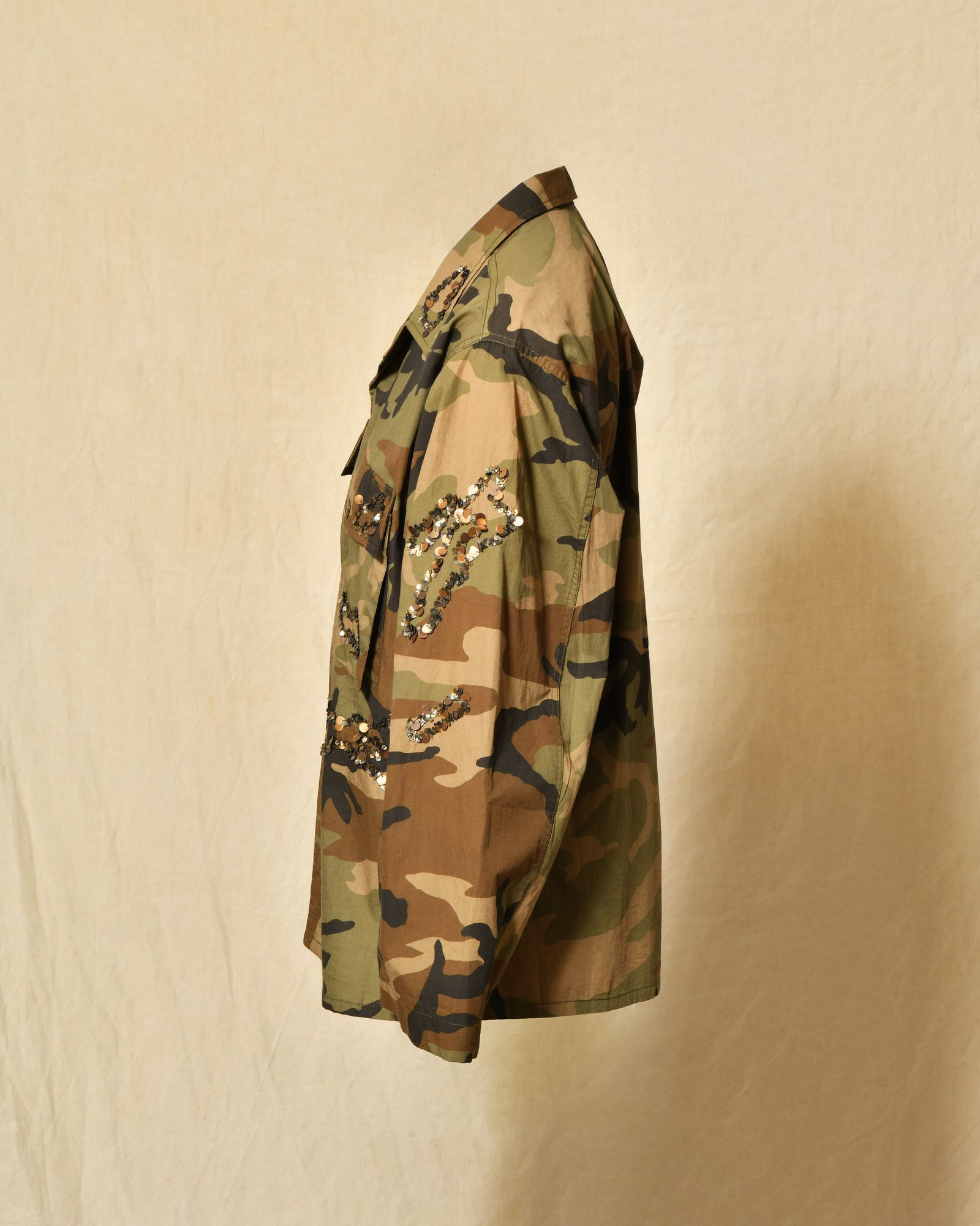 Veste légère militaire camouflage à sequins Front Street
