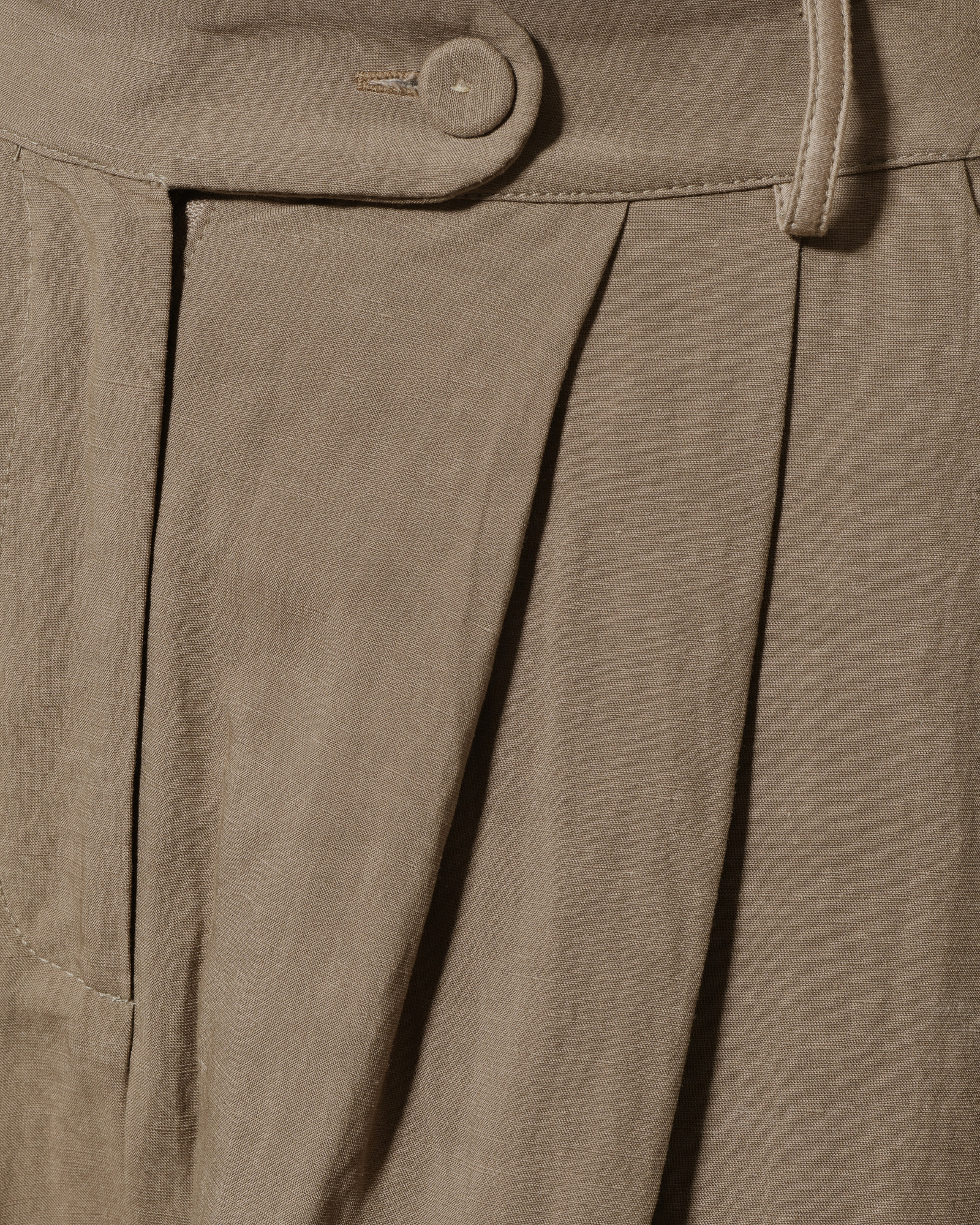 Pantalon en lin taupe ceinturé Front Street