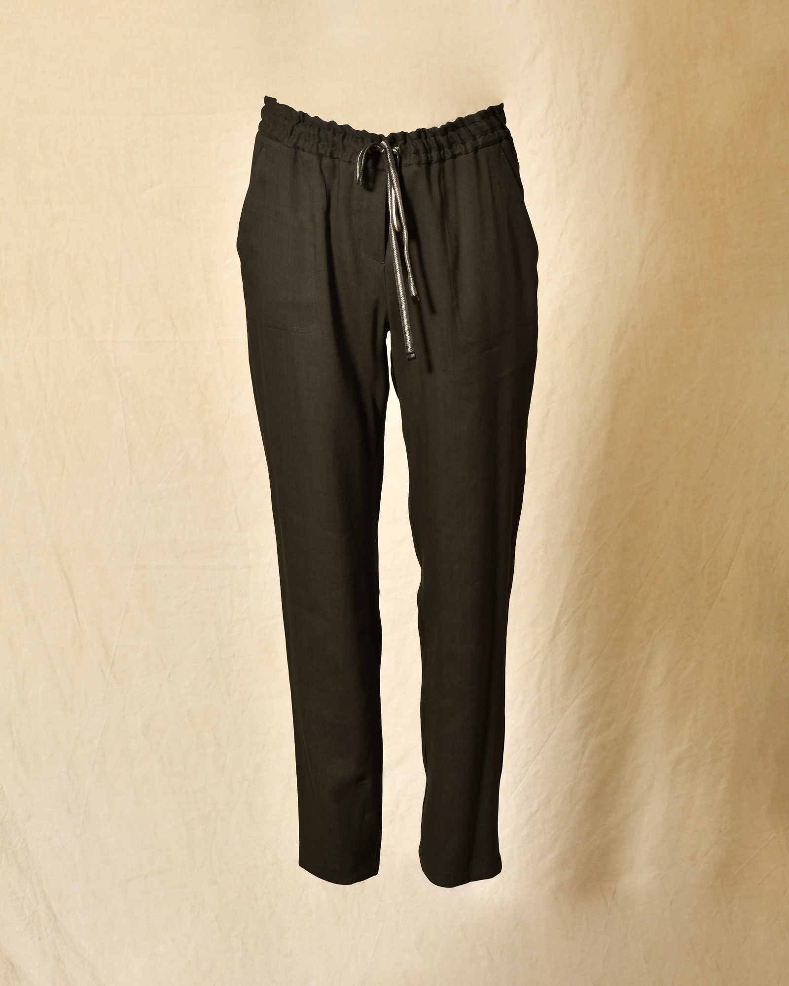Pantalon jogging en lin kaki Lorena Antoniazzi