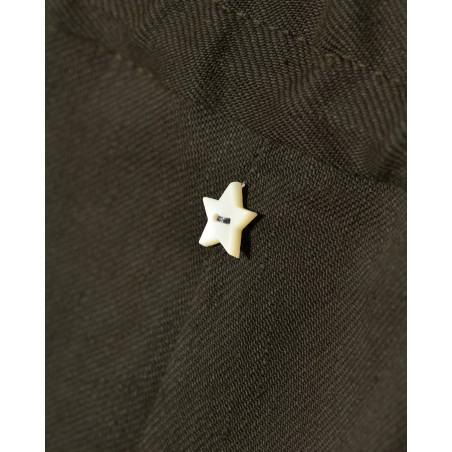 Pantalon jogging en lin kaki Lorena Antoniazzi