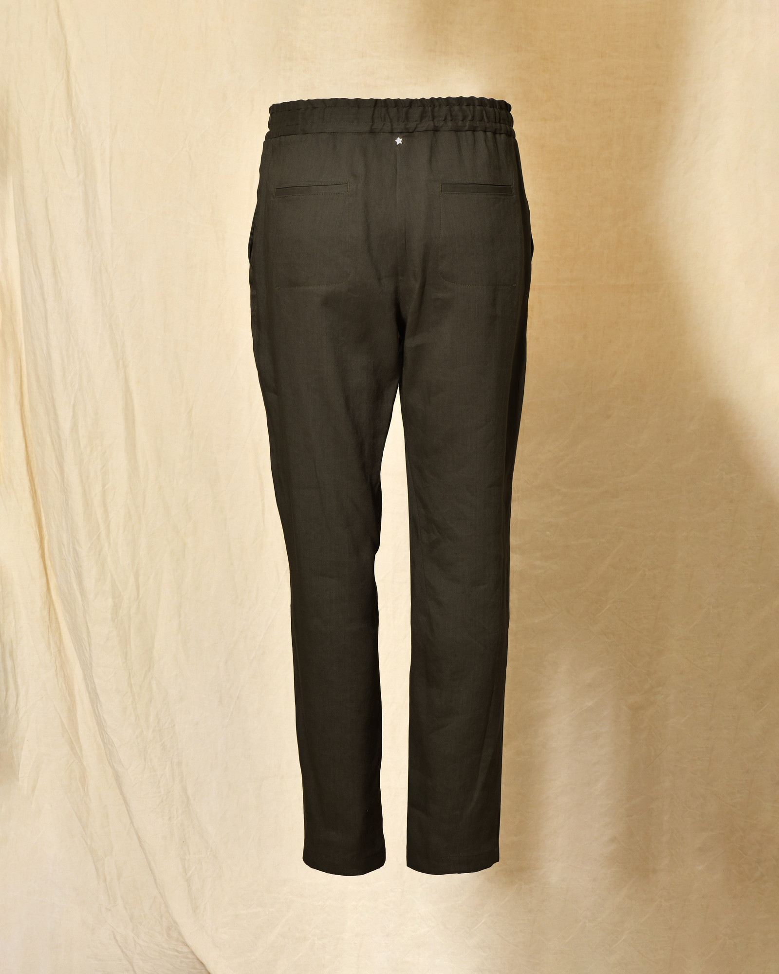 Pantalon jogging en lin kaki Lorena Antoniazzi