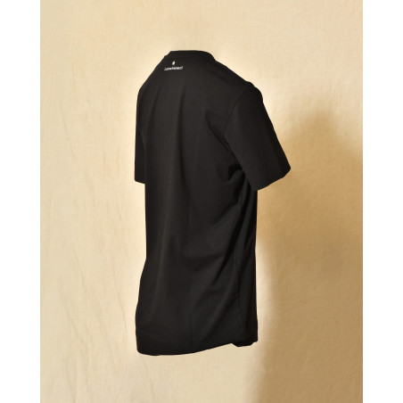 Tee-shirt en coton noir à cristaux Swarovski Lorena Antoniazzi