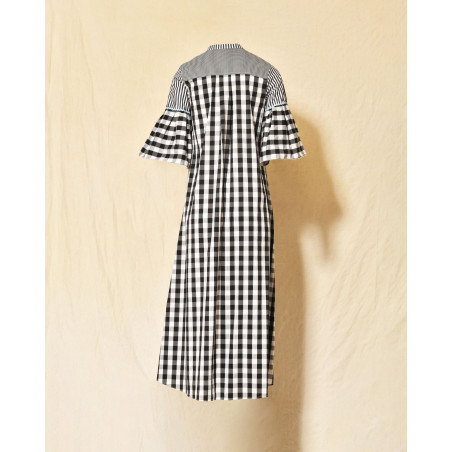 Robe longue à carreaux Front Street