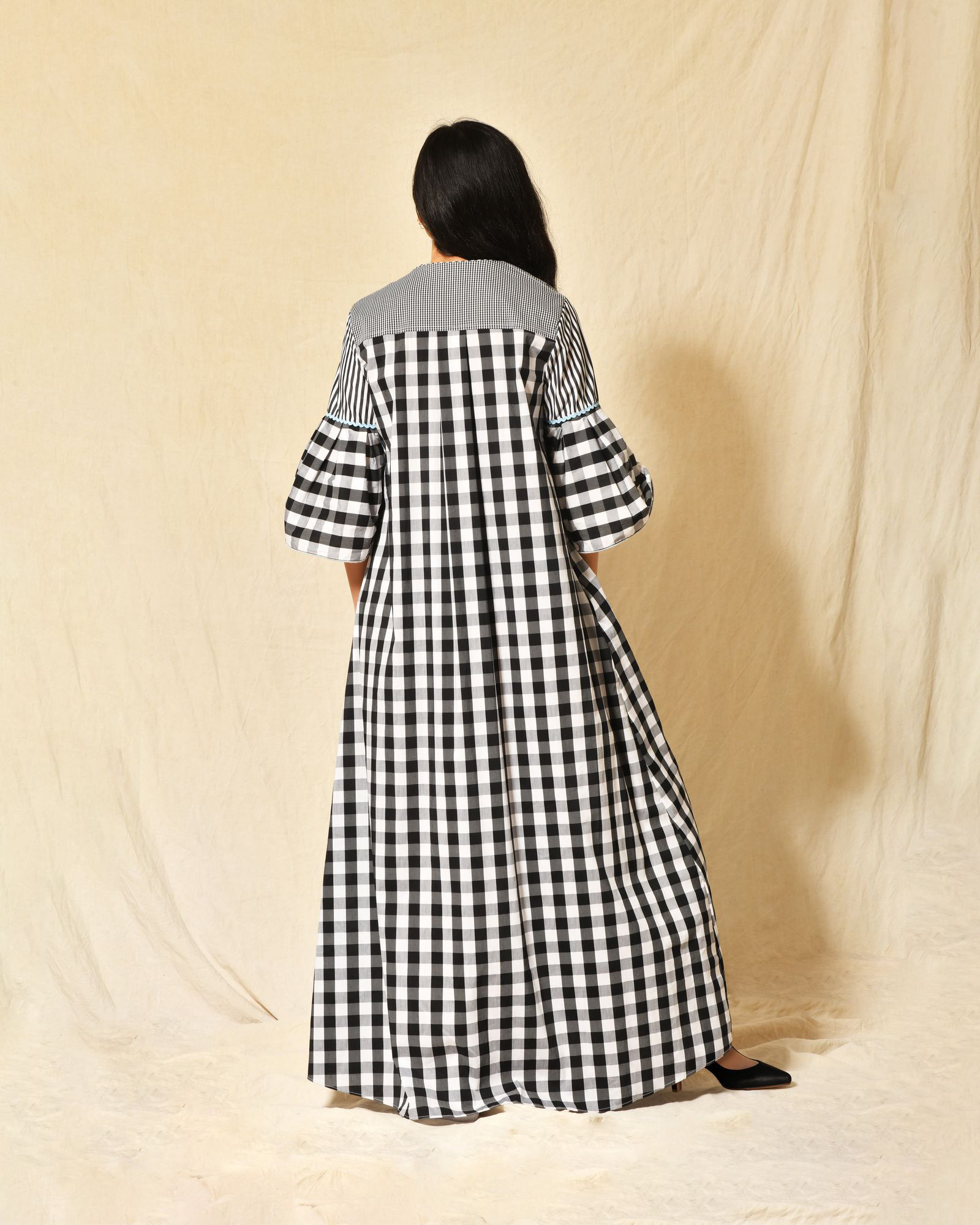 Robe longue à carreaux Front Street