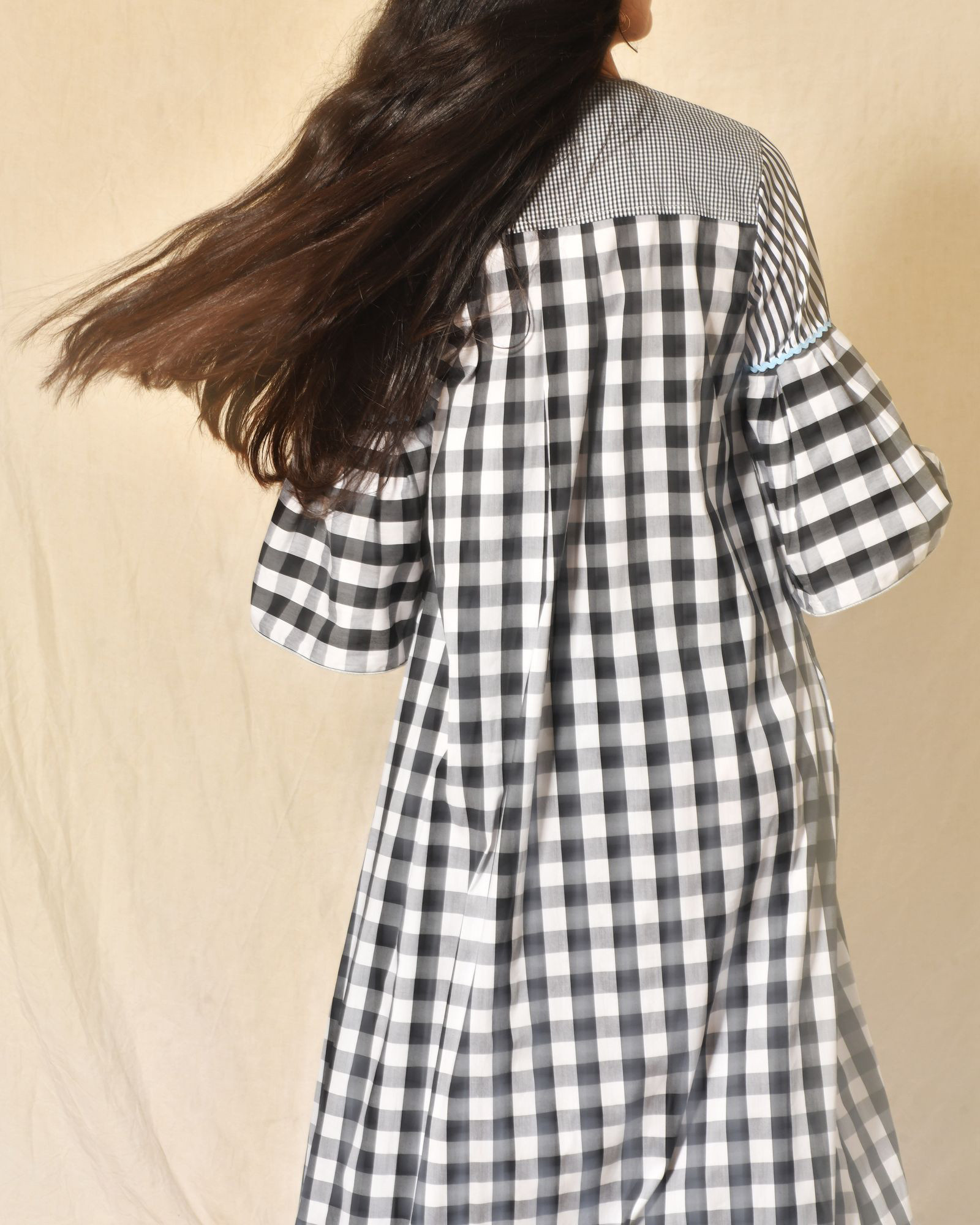 Robe longue à carreaux Front Street