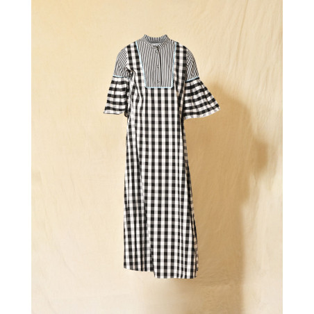 Robe longue à carreaux Front Street