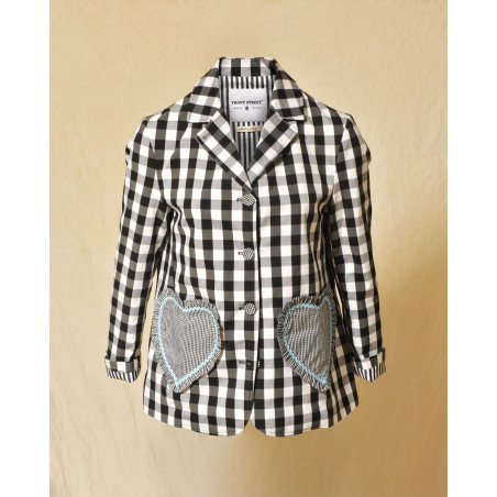 Veste à carreaux à poches cœur Front Street