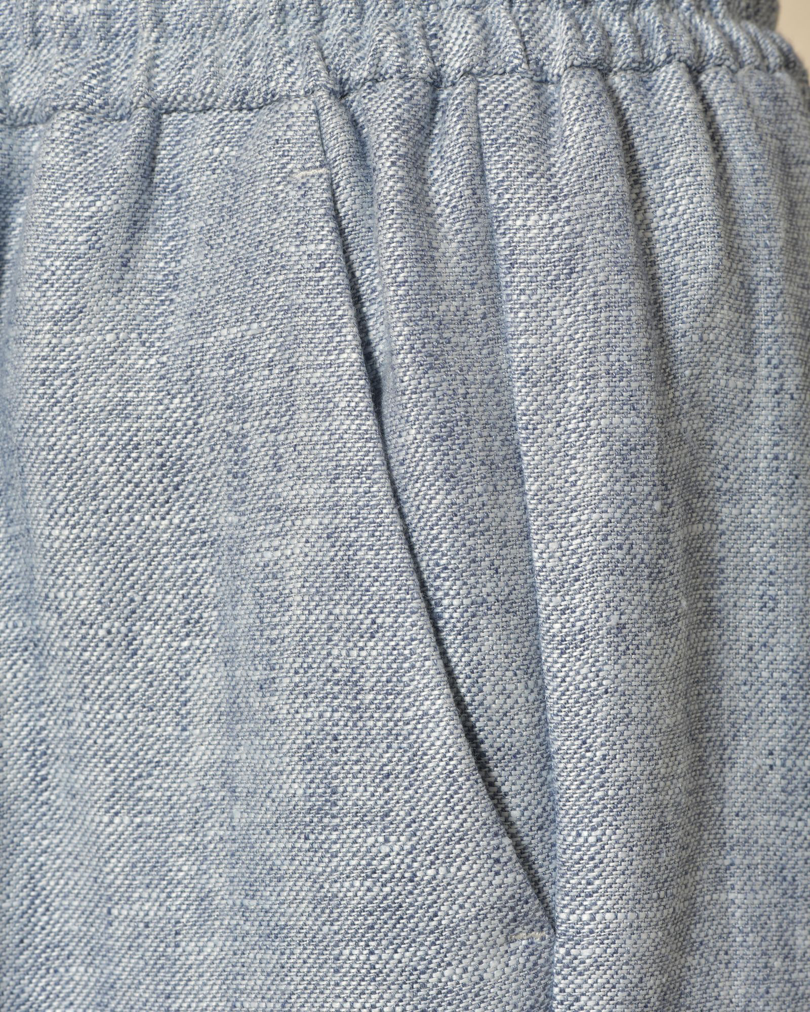 Pantalon en lin bleu Lorena Antoniazzi