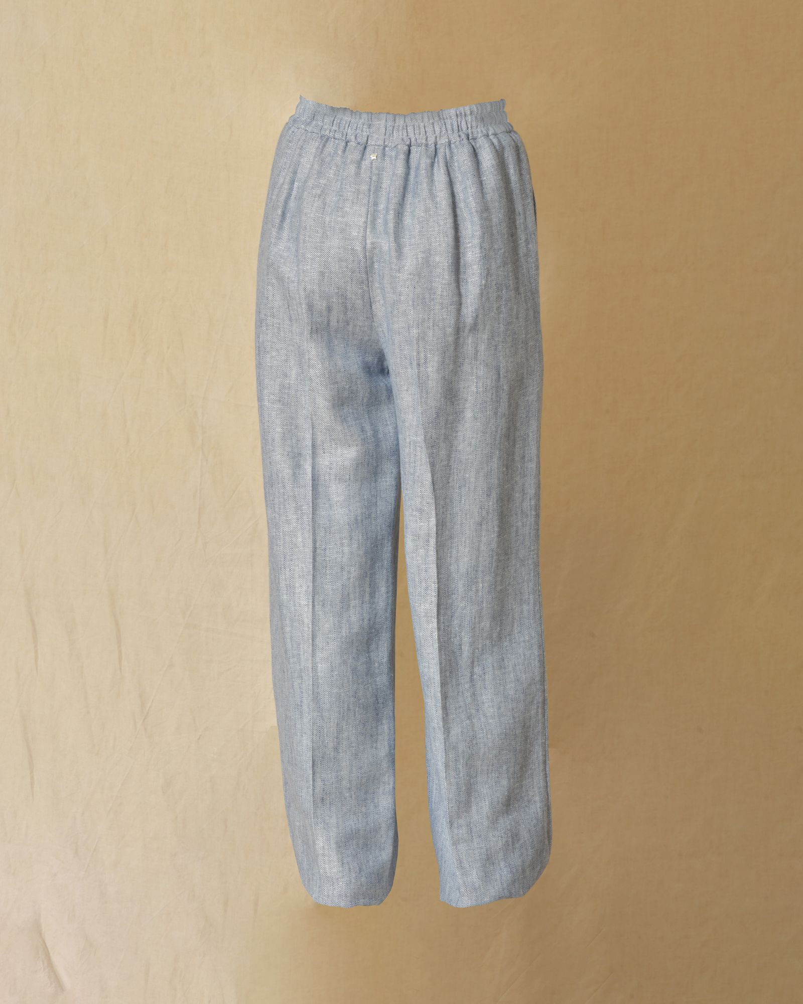 Pantalon en lin bleu Lorena Antoniazzi