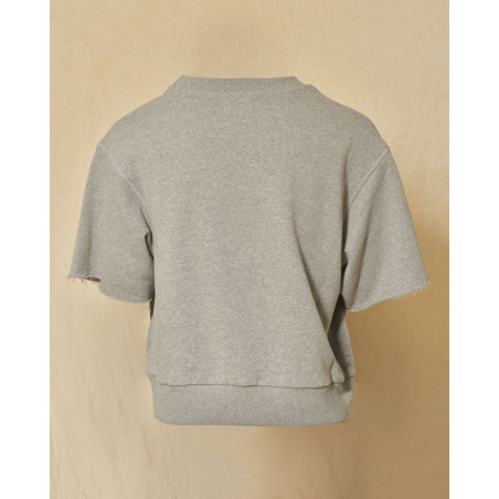 Sweat à manches courtes gris Mickey Front Street