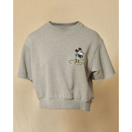 Sweat à manches courtes gris Mickey Front Street