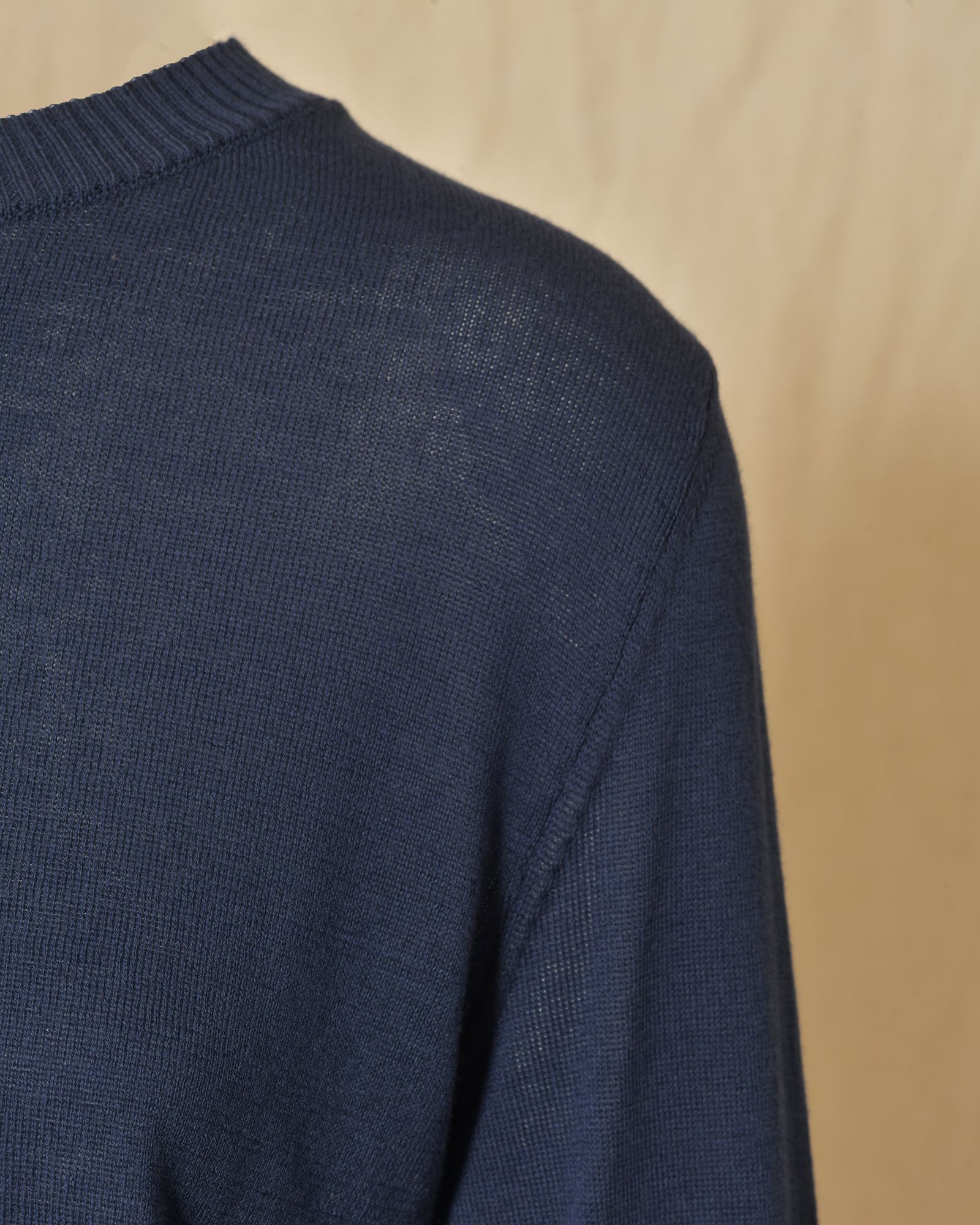 Pull fin en maille bleu marine Emma White