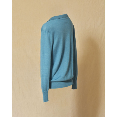 Polo en cachemire bleu Lorena Antoniazzi