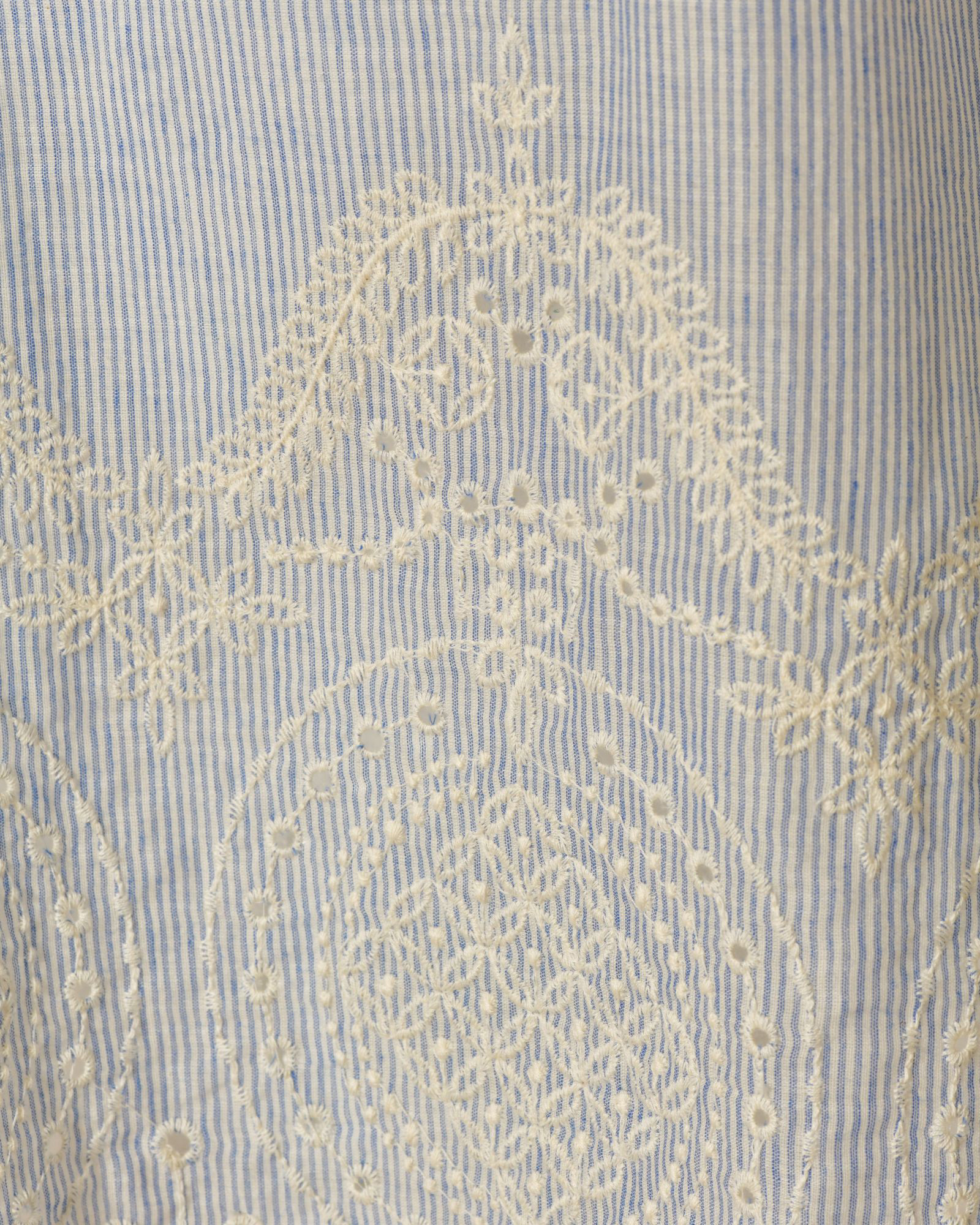 Top à rayures et broderies anglaises Front Street