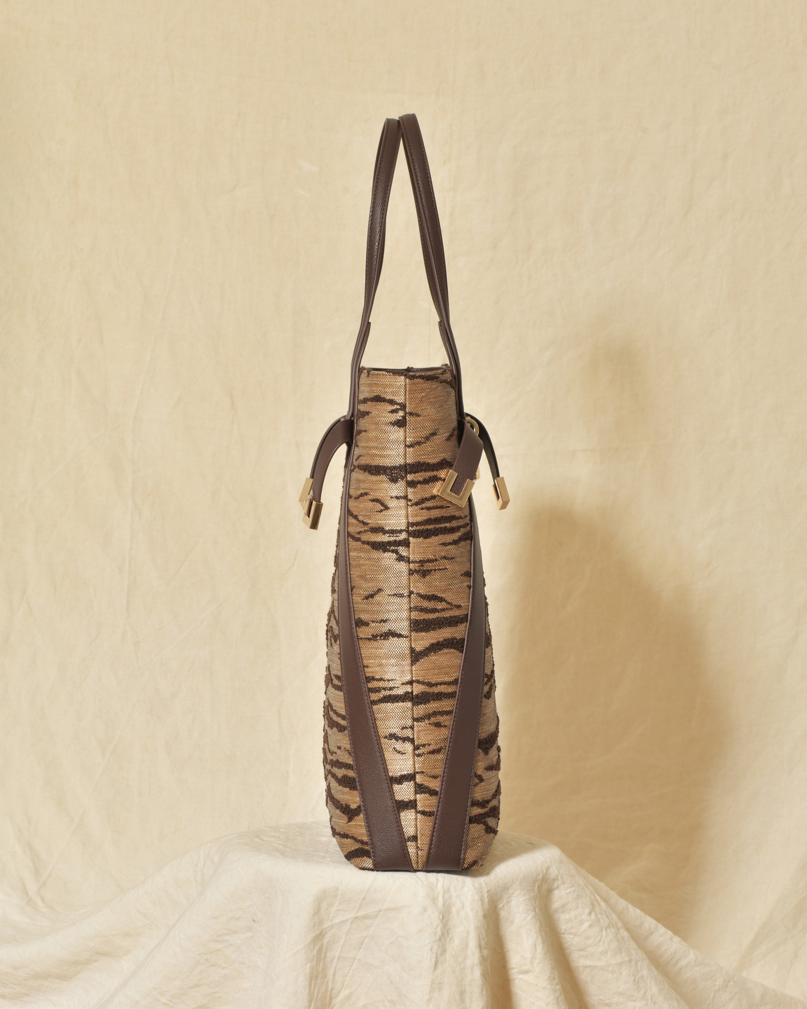 Sac cabas à motif félin en cuir Elisabetta Franchi