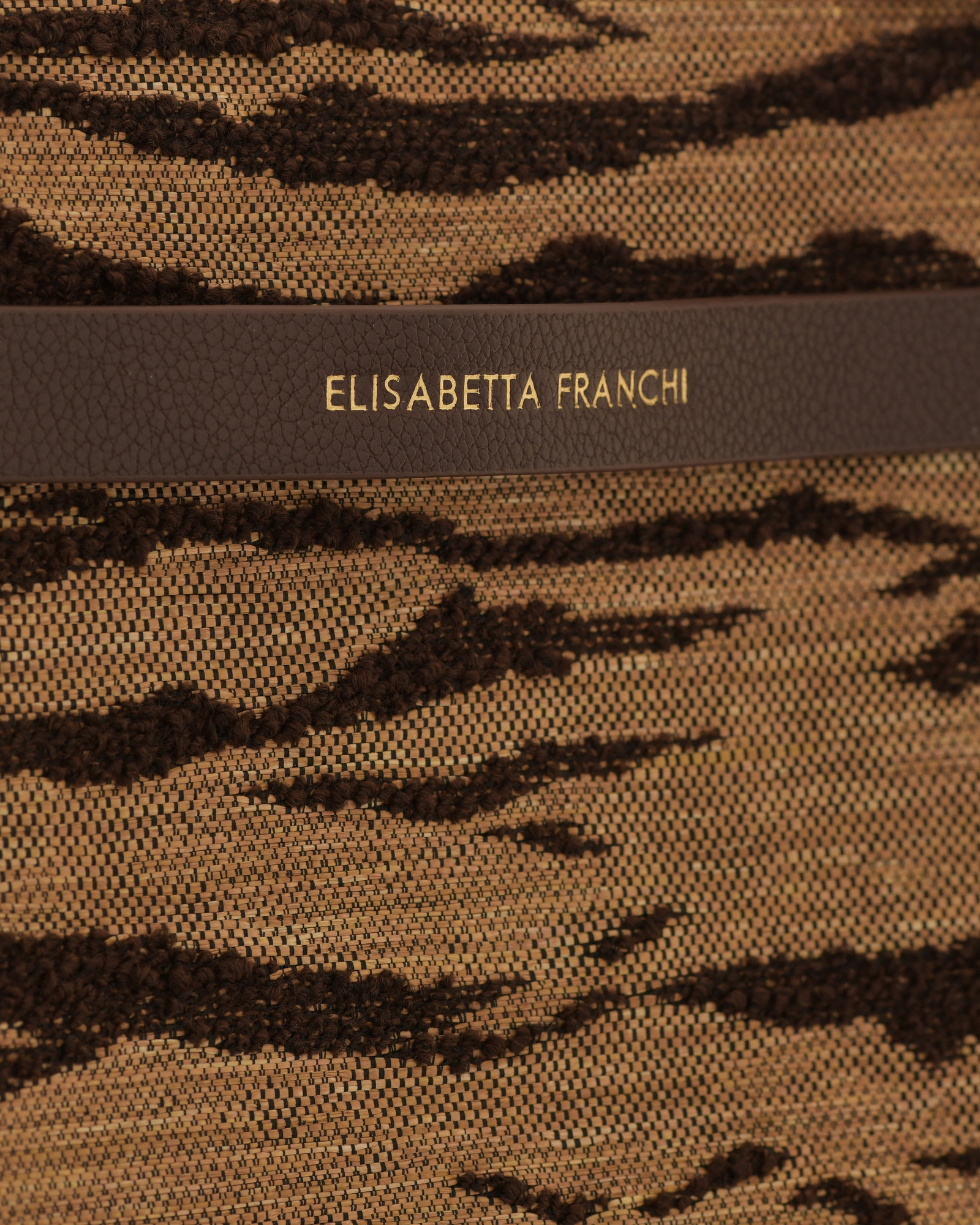 Sac cabas à motif félin en cuir Elisabetta Franchi