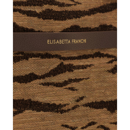 Sac cabas à motif félin en cuir Elisabetta Franchi