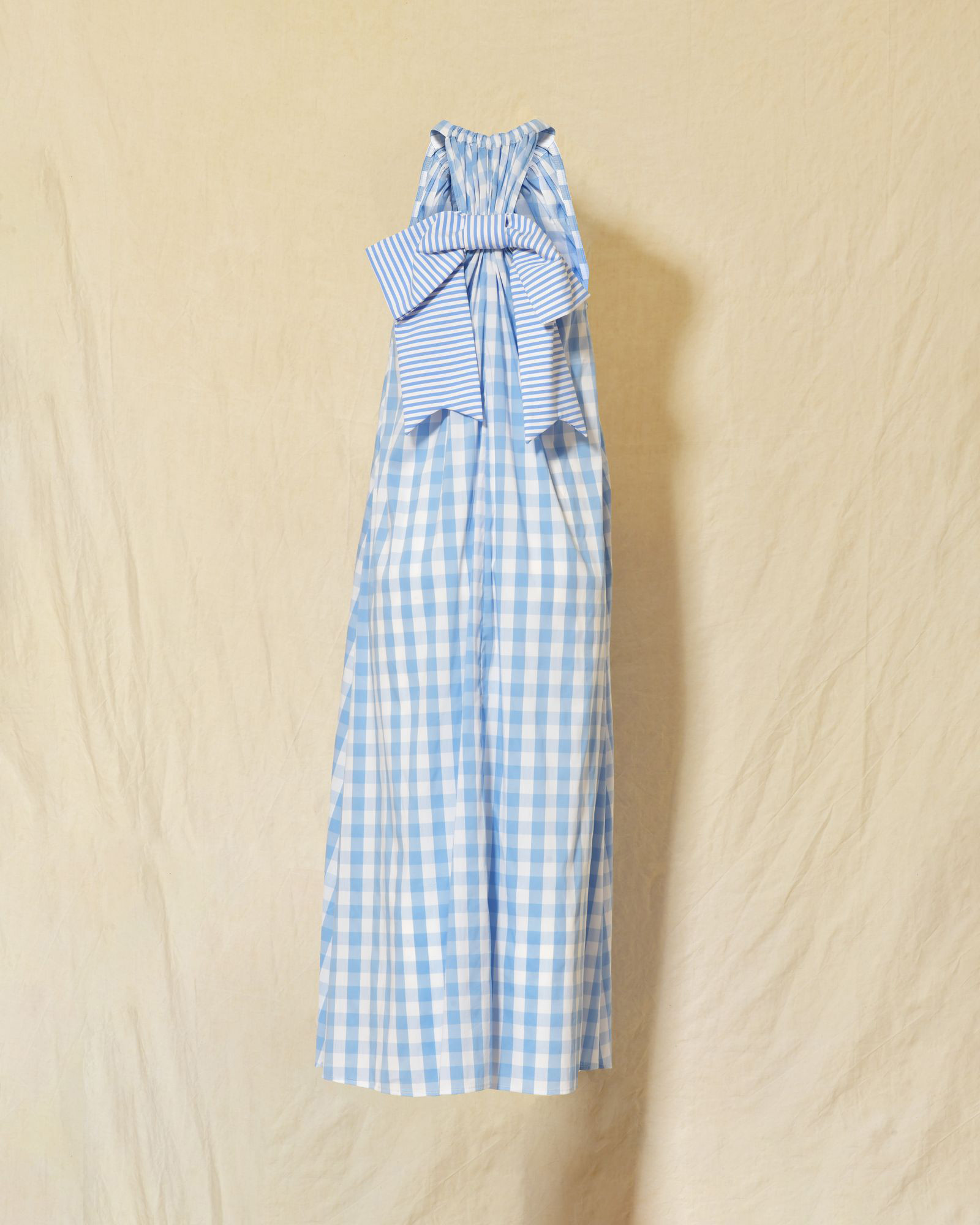 Robe longue sans manches à carreaux bleus Front Street