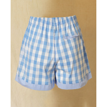 Short à carreaux bleus Front Street