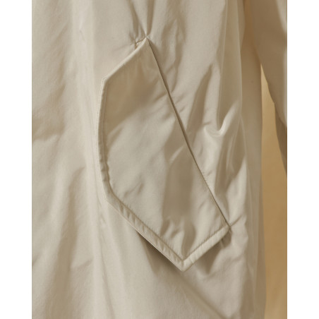 Veste longue imperméable crème Lorena Antoniazzi