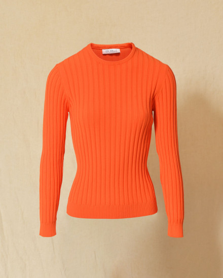 Pull en maille orange Emma White
