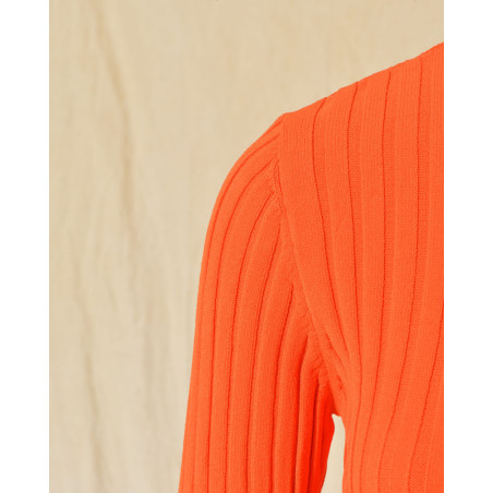 Pull en maille orange Emma White