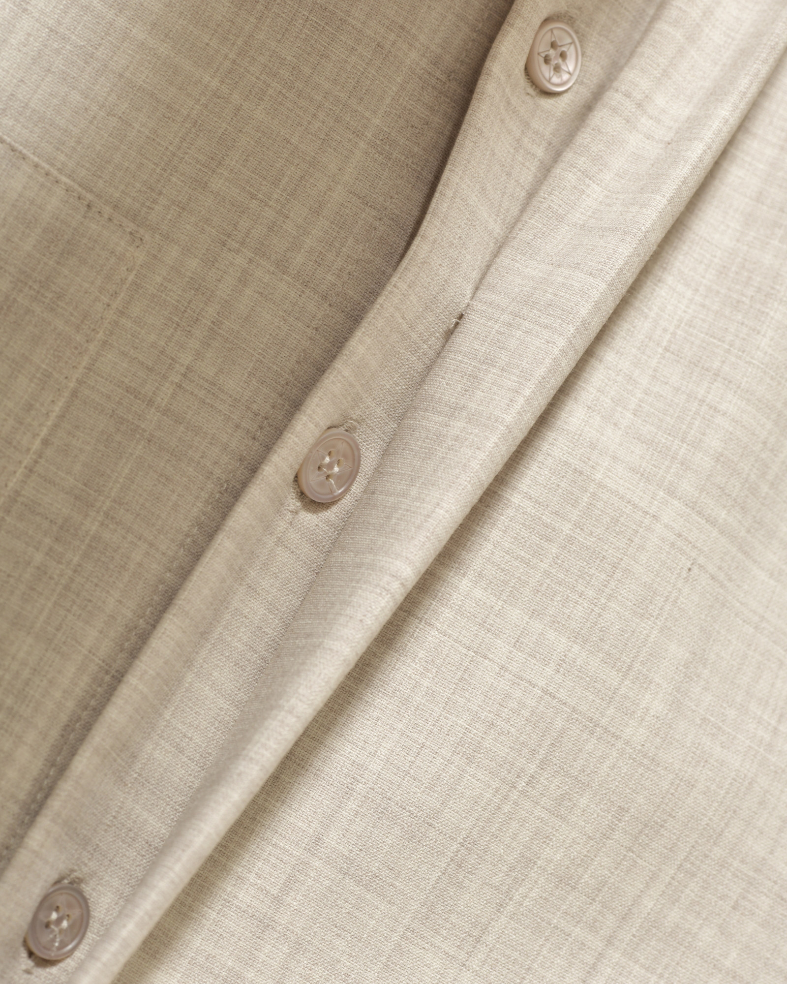 Chemise beige à bords frangés Lorena Antoniazzi