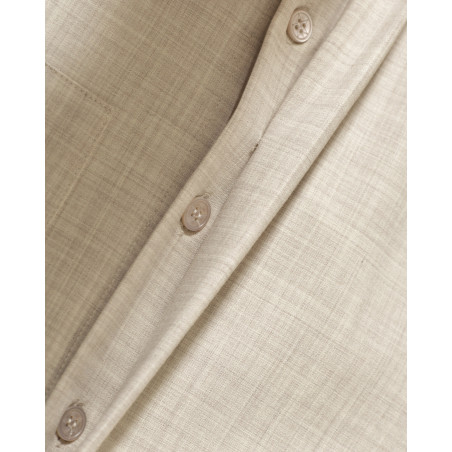 Chemise beige à bords frangés Lorena Antoniazzi