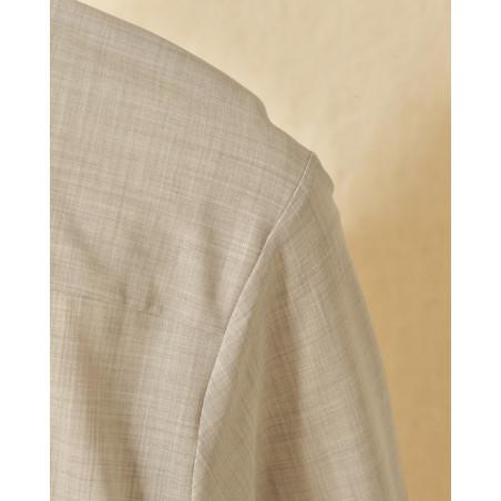 Chemise beige à bords frangés Lorena Antoniazzi