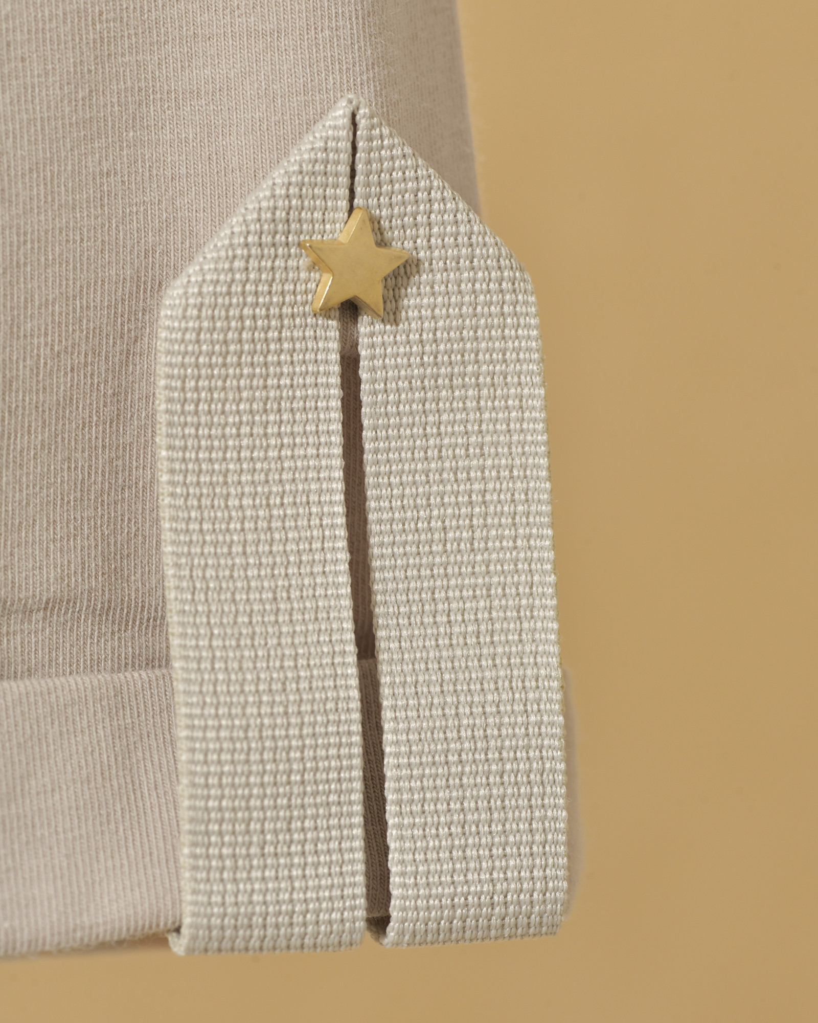 Tee-shirt en coton beige à cristaux Swarovski Lorena Antoniazzi