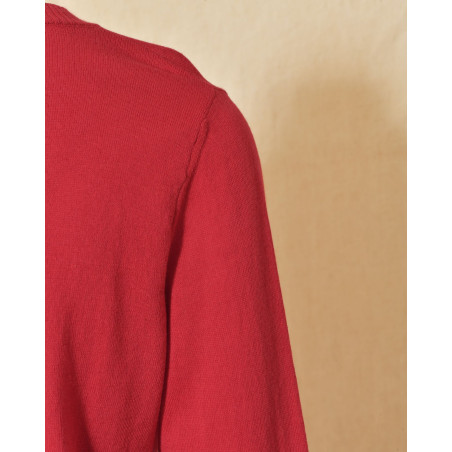 Pull en maille fin rouge Emma White