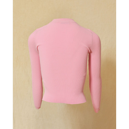 Pull en maille fin rose Emma White