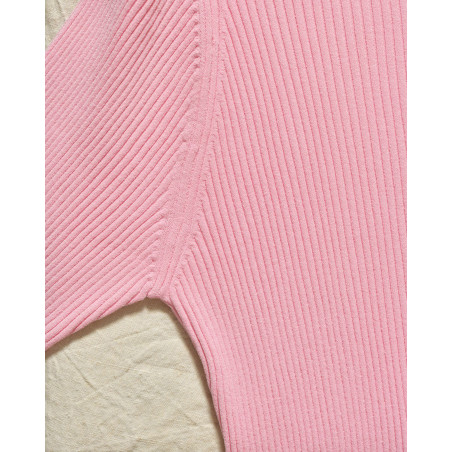 Pull en maille fin rose Emma White