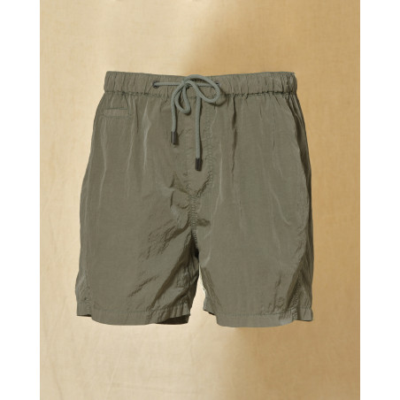 Short de bain kaki effet froissé Keeling