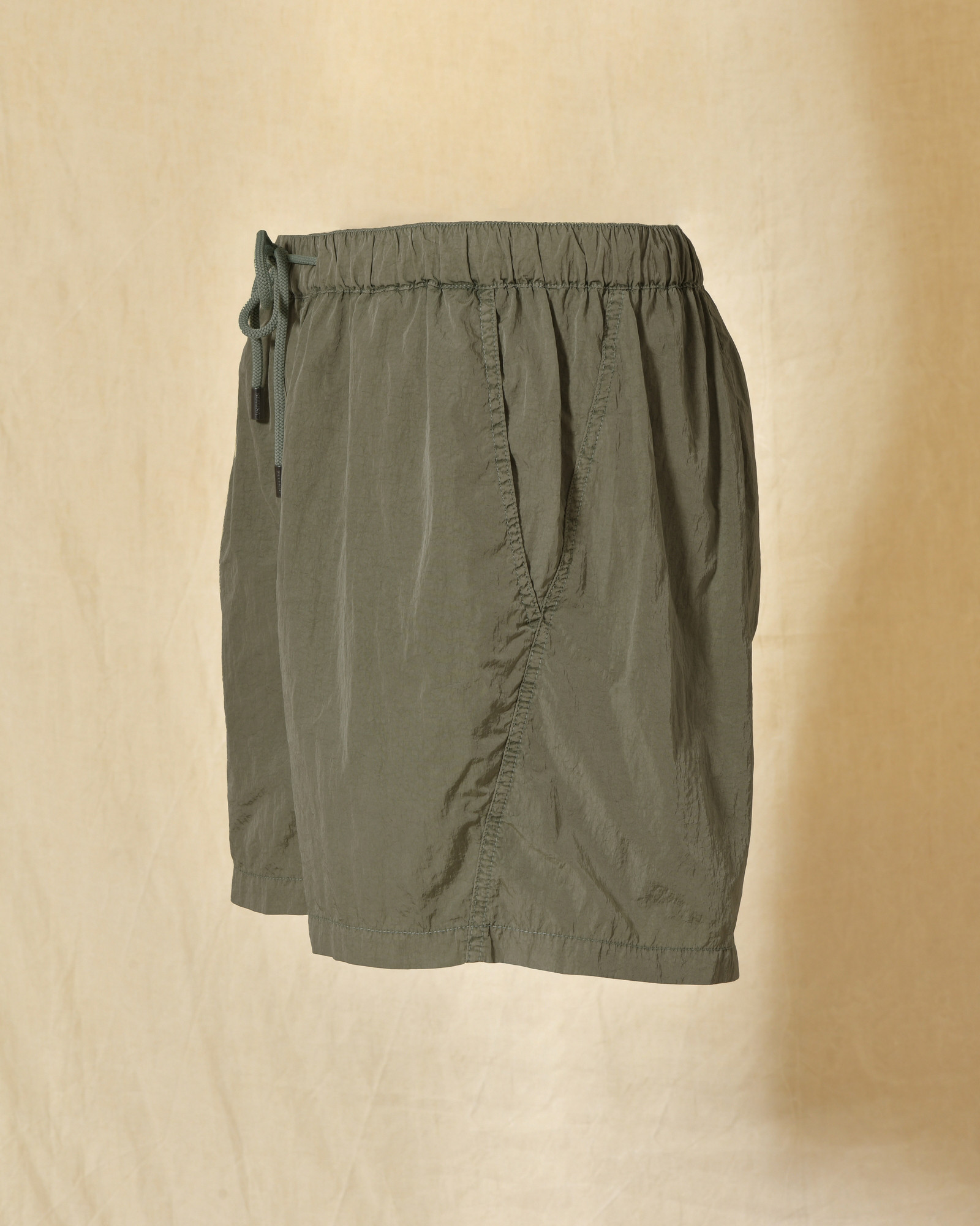 Short de bain kaki effet froissé Keeling