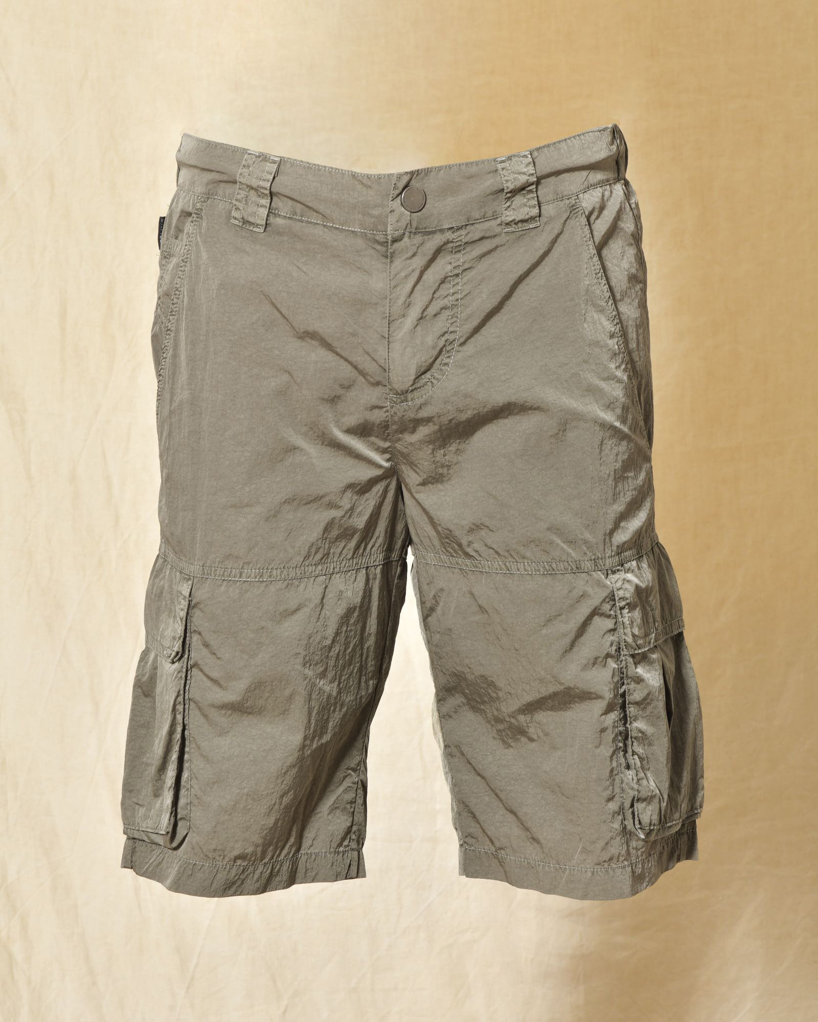 Short de bain cargo kaki effet froissé Keeling