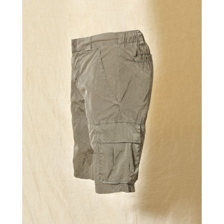 Short de bain cargo kaki effet froissé Keeling