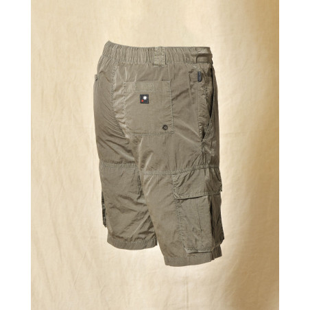 Short de bain cargo kaki effet froissé Keeling
