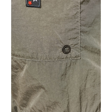 Short de bain cargo kaki effet froissé Keeling