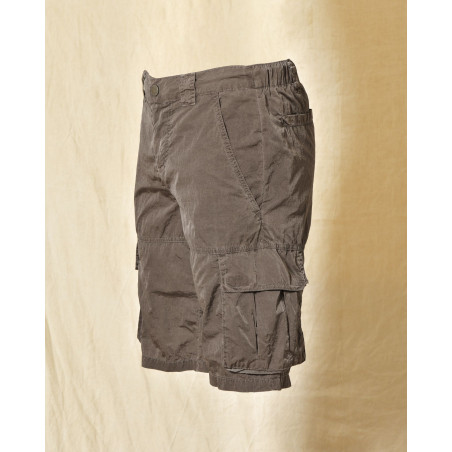 Short de bain cargo gris foncé effet froissé Keeling