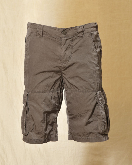 Short de bain cargo gris foncé effet froissé Keeling