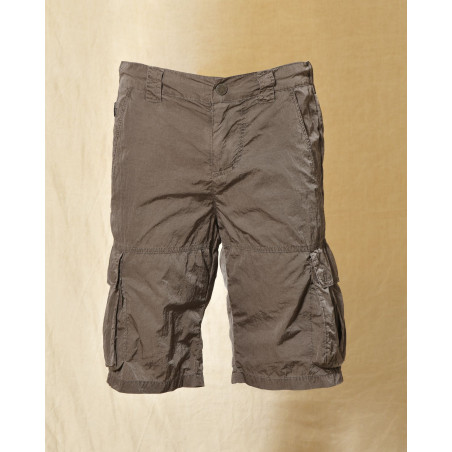Short de bain cargo gris foncé effet froissé Keeling