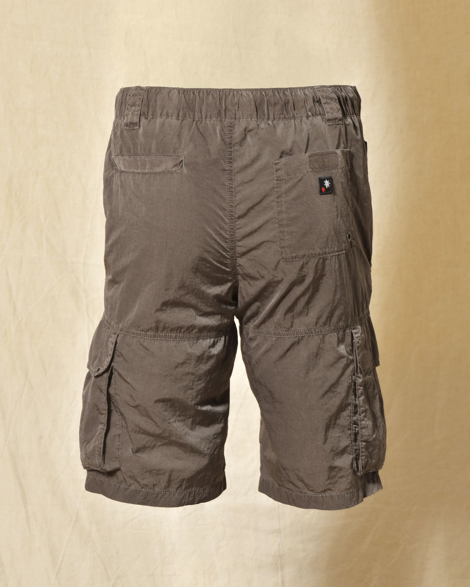 Short de bain cargo gris foncé effet froissé Keeling
