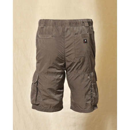 Short de bain cargo gris foncé effet froissé Keeling
