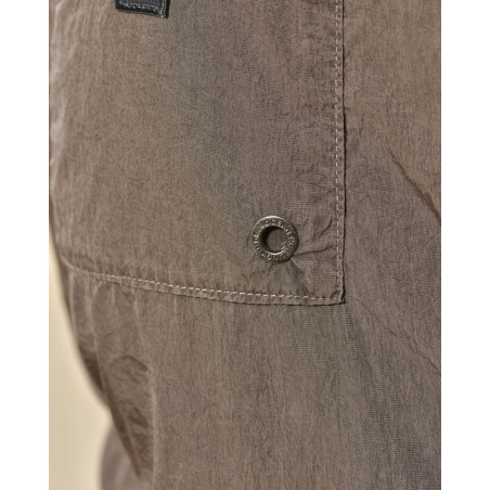 Short de bain cargo gris foncé effet froissé Keeling