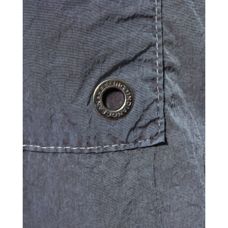 Short de bain bleu foncé effet froissé Keeling