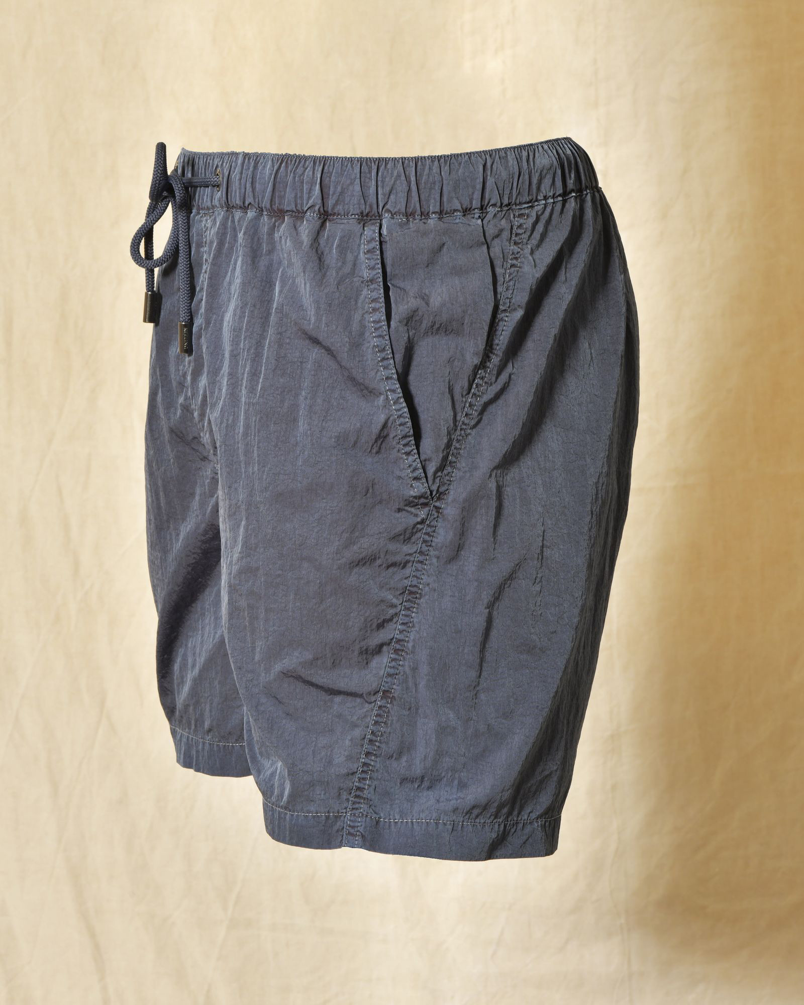 Short de bain bleu foncé effet froissé Keeling