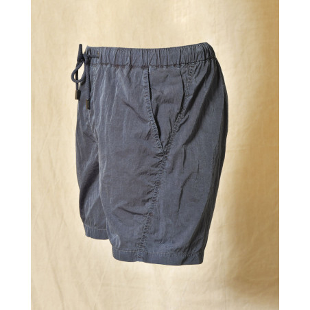 Short de bain bleu foncé effet froissé Keeling