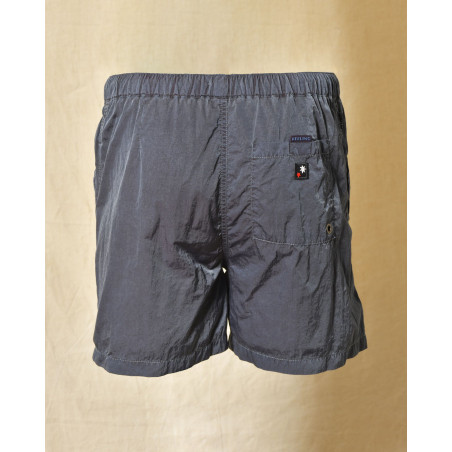Short de bain bleu foncé effet froissé Keeling