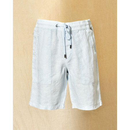 Short en lin bleu clair Keeling